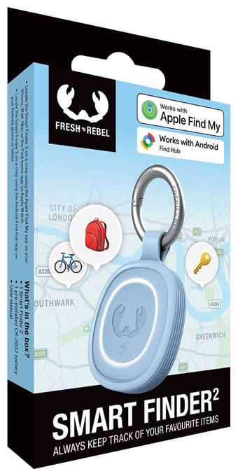 Apple Find My, Google's Find Hub  Smart Finder 2 (Blau) 