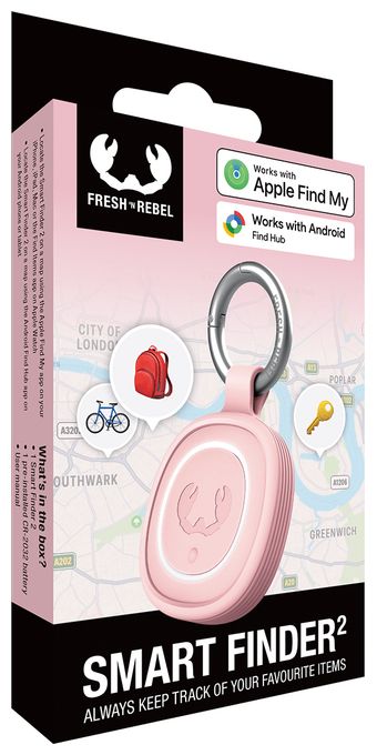 Apple Find My, Google's Find Hub  Smart Finder 2 (Pink) 