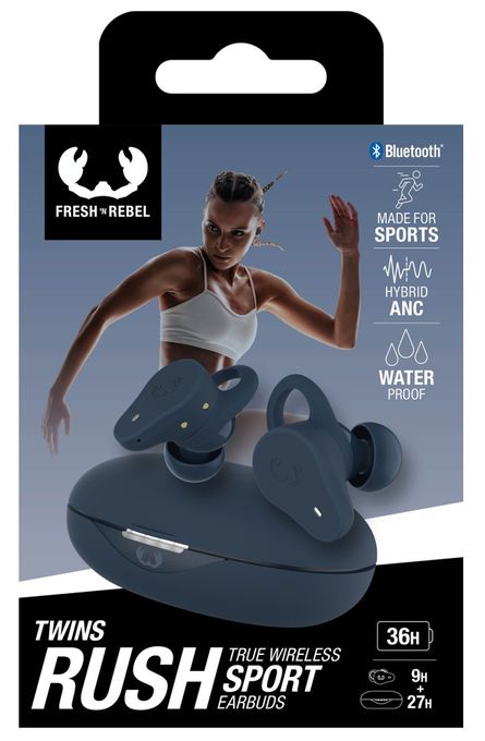 In-Ear Bluetooth Kopfhörer Kabellos TWS IP57  Twins Rush (Blau) 