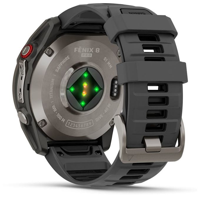 Digital 51 mm Smartwatch Rund 648 h  Fenix 8 Pro (Graphit, Titan) 