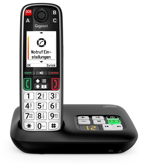 Analoges/DECT-Telefon  Easy 500A (Schwarz, Silber) 