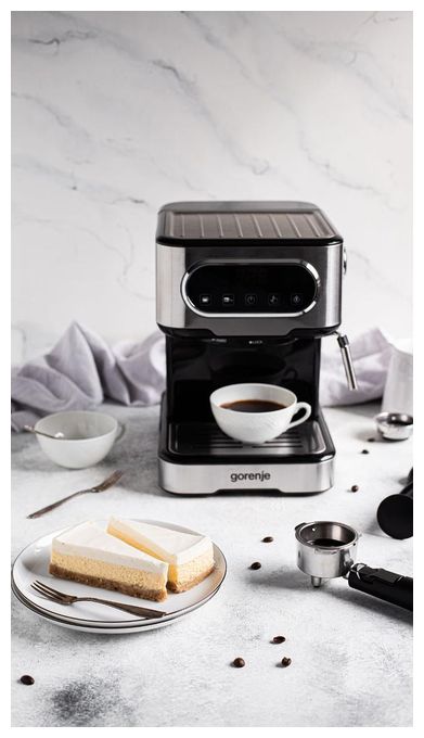 Siebträger Kaffeemaschine 15 bar  ESCM15DBK (Schwarz, Edelstahl) 