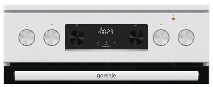 Freistehender Herd Elektro groß AquaClean mit Glaskeramik Kochfeld GECS5C60WPA 