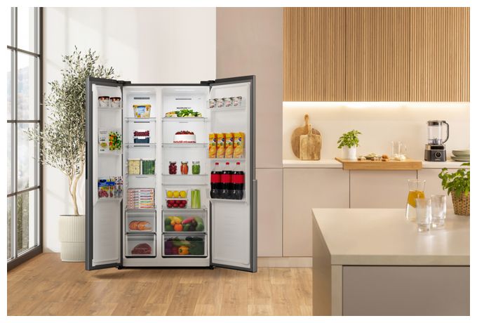Side-by-Side Kühl-/ Gefrierkombination 347 l / 197 l 317 kWh NoFrost 1786 mm x 911 mm  NRS917E41BX (Schwarz) 