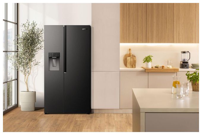 Side-by-Side Kühl-/ Gefrierkombination 347 l / 181 l 312 kWh NoFrost 1786 mm x 911 mm  NRS917E61BX (Schwarz, Edelstahl) 