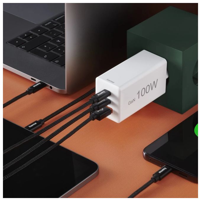 00201997 Schnellladegerät max 100W, 2xUSB-C, 1xUSB-A 