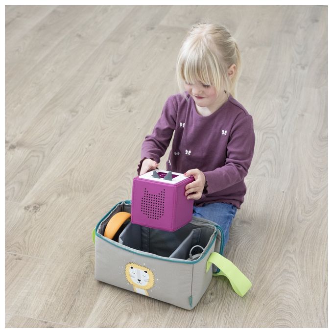  132433 Lucky Lion - Tasche für Tonie Box (Grün, Grau) 