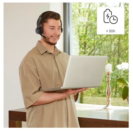 Ohraufliegender Bluetooth Kopfhörer kabellos 40 h Laufzeit USB Typ-C  139938 BT700 Casque (Schwarz) 