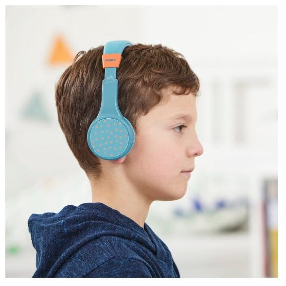 Ohraufliegender Bluetooth Kopfhörer kabellos 48 h Laufzeit USB Typ-C  184182 Teens Guard II (Blau, Orange) 