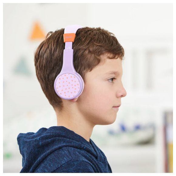Ohraufliegender Bluetooth Kopfhörer kabellos 48 h Laufzeit USB Typ-C  184183 Teens Guard II (Orange, Violett) 