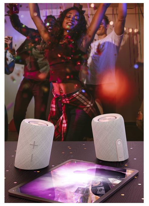 30 W Bluetooth Lautsprecher IP67 Laufzeit bis 10 h  188223 Twin 3.0 (Weiß) 