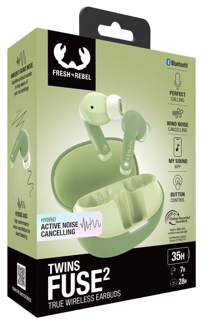 In-Ear Bluetooth Kopfhörer Kabellos TWS IPX4 USB Typ-C  232959 Twins Fuse 2 (Grün) 