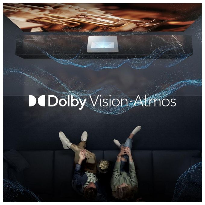UHD 4K (3840x2160) DLP Laser Ultra-Short-Throw-Projektor 2700 ANSI Lumen  120L5HA 4K Laser TV 3,05 m (120 Zoll) (Silber, Weiß) 