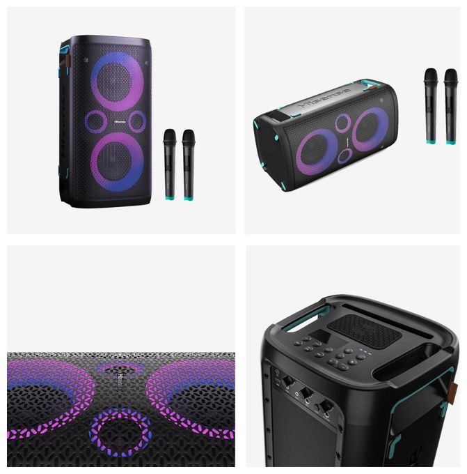 300 W Bluetooth Lautsprecher IPX4 Laufzeit bis 15 h  Party Storm 1 (Schwarz) 