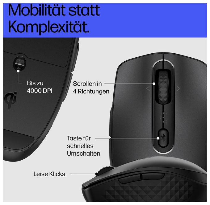 4000 DPI Büro Maus  690 (Schwarz) 
