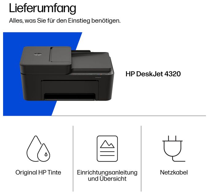 All in One A4 Thermal Inkjet Drucker 4800 x 1200 DPI DeskJet 4320 