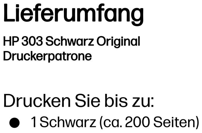 Druckerpatronen Schwarz 200 Seiten Nr.303 