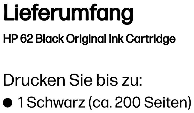 Druckerpatronen Schwarz 4 ml 200 Seiten Nr.62 
