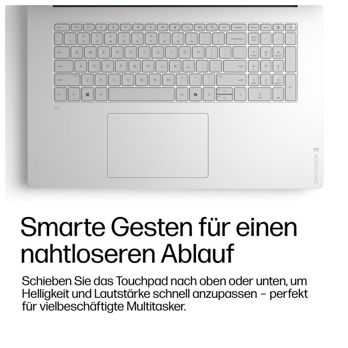 2K Ultra HD Notebook 40,6 cm (16 Zoll) 1920 x 1200 Pixel 512 GB SSD Windows 11 Home Qualcomm Snapdragon max. 2,97 GHz  OmniBook 3 16-bz0610ng (Grau, Silber) 