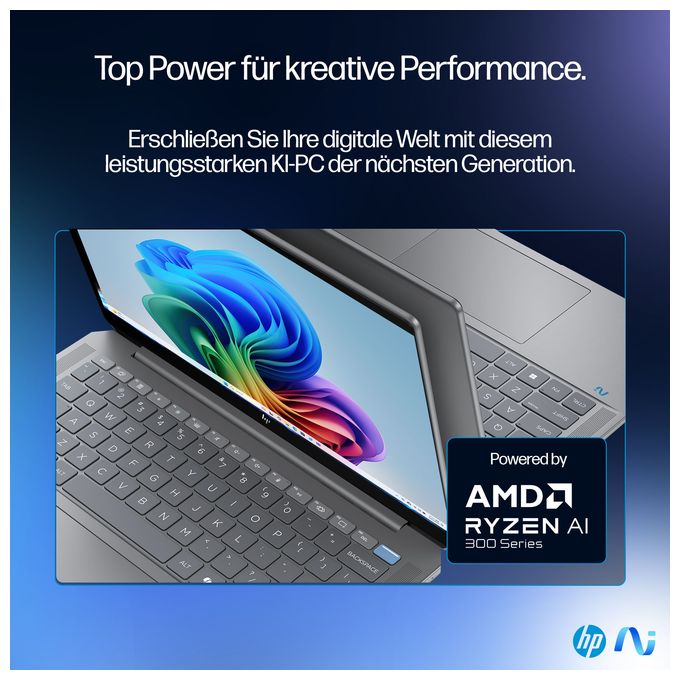 2K Ultra HD Notebook 35,6 cm (14 Zoll) 2240 x 1400 Pixel 1 TB SSD Windows 11 Home AMD Ryzen 9 max. 5 GHz  OmniBook Ultra 14-fd0094ng (Silber) 