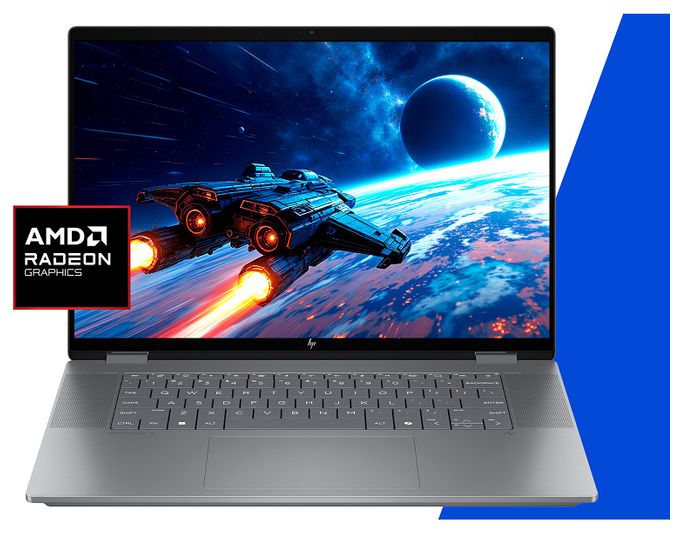 2K Ultra HD Notebook 40,6 cm (16 Zoll) 2880 x 1800 Pixel 1 TB SSD Windows 11 Home AMD Ryzen 7 max. 5 GHz  OmniBook X Flip 16-ar0677ng (Silber) 