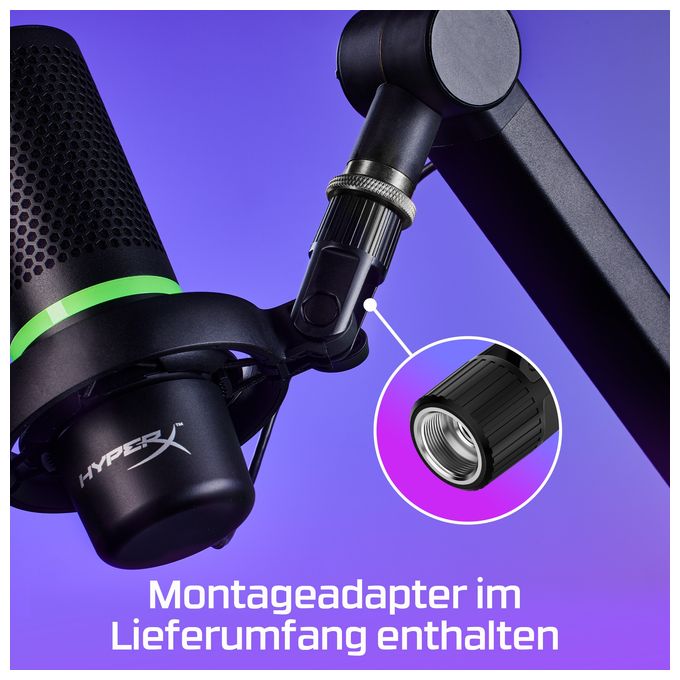 Kabelgebunden Mikrofon für Spielkonsole 96 kHz USB  DuoCast (Schwarz) 