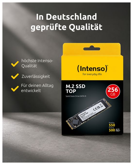 256 GB SSD Serial ATA III M.2  Top (Anthrazit) 