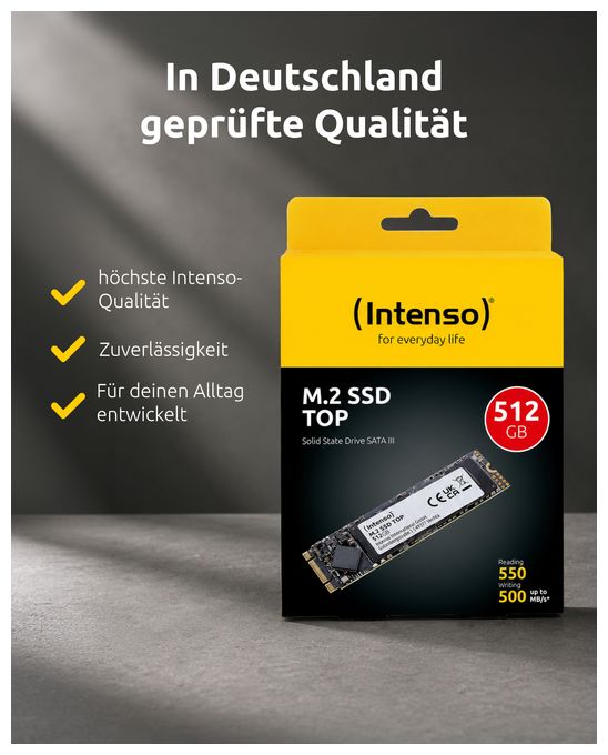 512 GB SSD Serial ATA III M.2  Top (Grün) 
