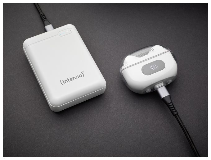 10000 mAh Powerbank Micro-USB + USB Type-C  XS (Weiß) 