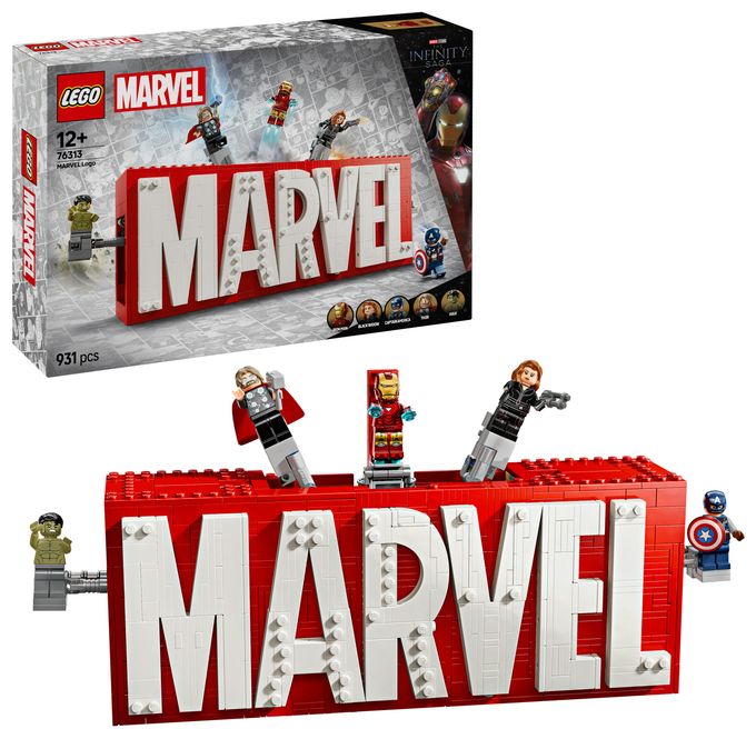 MARVEL Logo & Minifiguren 