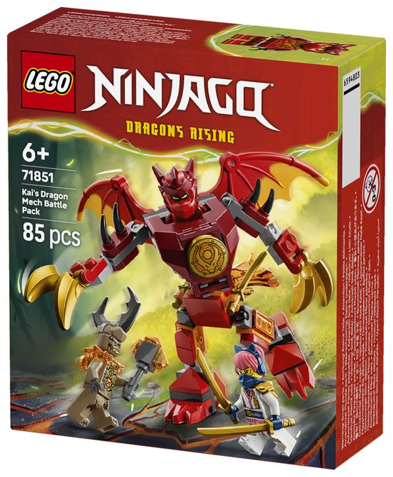 85 Teile  NINJAGO Kais Drachen-Mech Battle Set (Mehrfarbig) 