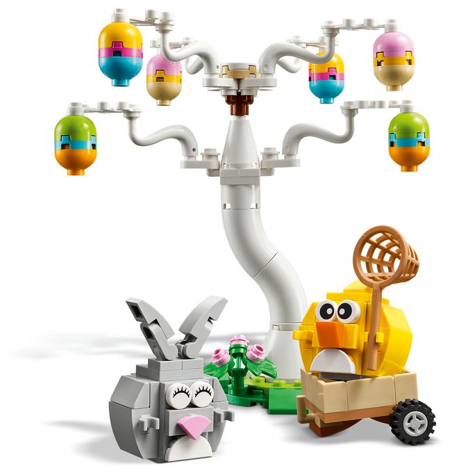 Osterhase und Ostereiersuche 