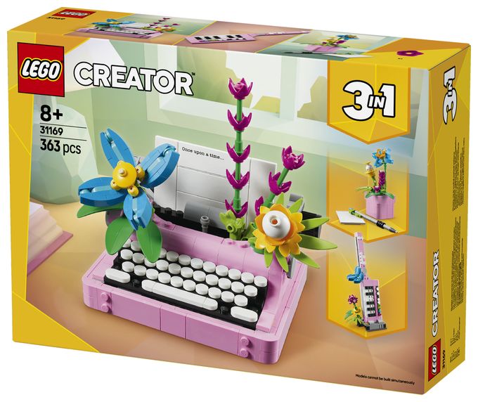 Schreibmaschine mit Blumen 