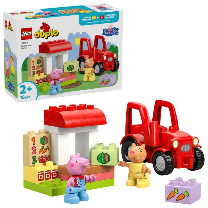 Traktor und Marktstand 