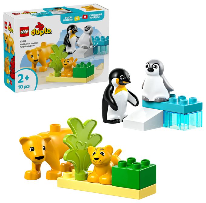 Wildtier-Familien: Pinguine und Löwen 