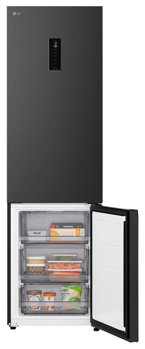 262 l / 113 l Kühl-Gefrierkombi freistehend 175 kWh Jahr  GBBS525CEV (Schwarz) 
