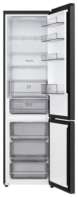 262 l / 113 l Kühl-Gefrierkombi freistehend NoFrost 175 kWh Jahr  GBBSJ2CCEP (Schwarz) 