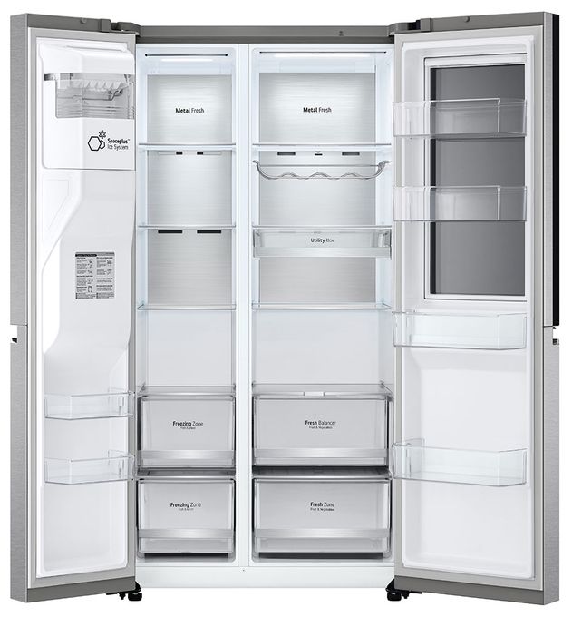 Side-by-Side Kühl-/ Gefrierkombination 407 l / 221 l 276 kWh 1790 mm x 913 mm  GSXE90MBDD (Edelstahl) 