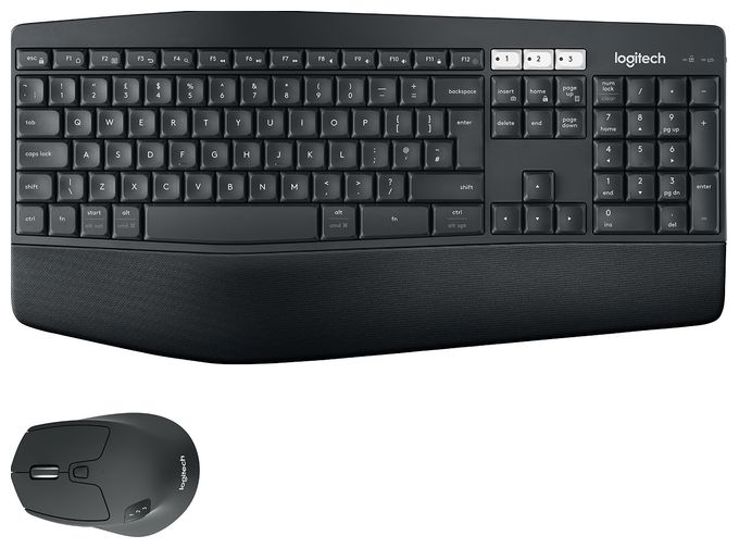 Universal Tastatur RF Wireless + Bluetooth 2.4 GHz  MK850 (Schwarz) 