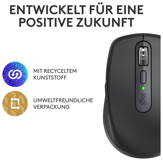 8000 DPI Büro Maus Laser  MX Anywhere 3S Compact (Graphit) 