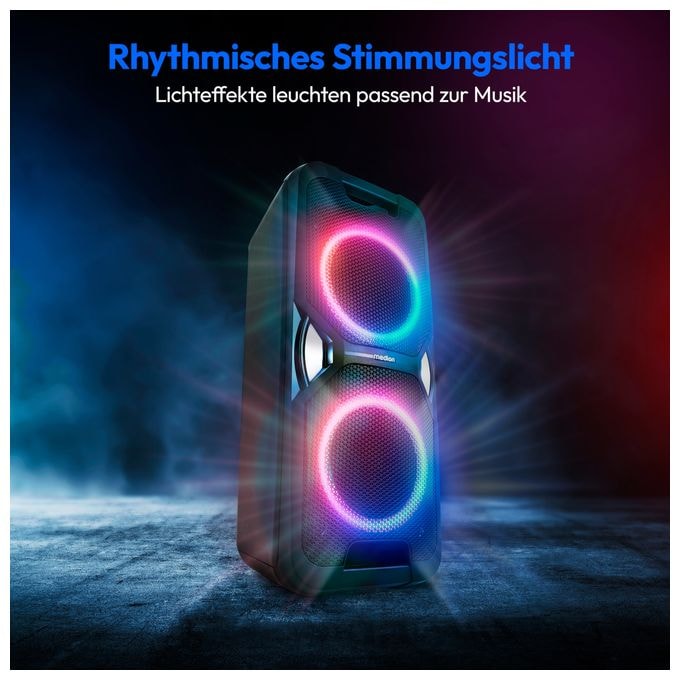50 W Bluetooth Lautsprecher Laufzeit bis 26 h  Life-1 Pure MD400000 (Schwarz) 