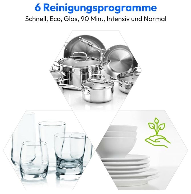 60 cm Geschirrspüler unterbaufähig Leise 6 Maßgedecke aquaStop Funktion Life DWT60 MD37496 