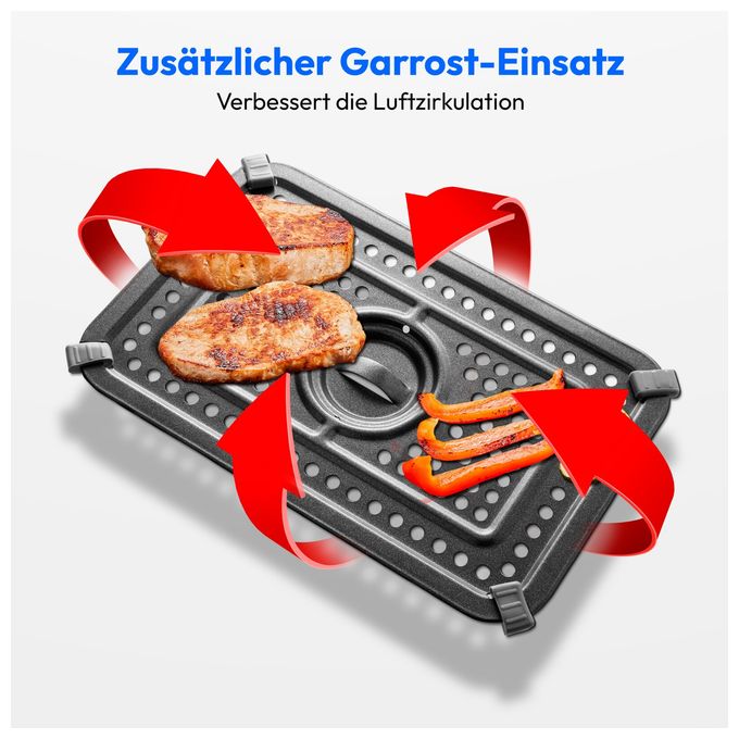 Doppel Heißluftfritteuse 8,7 l 2600 W  Life P20 XXL (Weiß, Schwarz) 