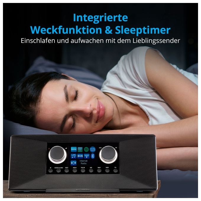 Bluetooth AM, DAB+, FM, MW Radio Internet  Life P85333 (Schwarz) 