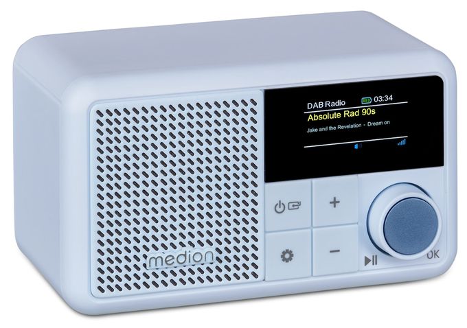Bluetooth DAB+, UKW Radio Tragbar IPX1  Life S66822 (Aqua-Farbe) 
