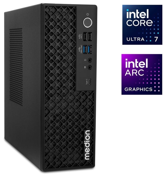 Mini-PC 4,8 GHz Intel Core Ultra 7 1 TB SSD Windows 11 Pro Picoworx T80III MD340025 
