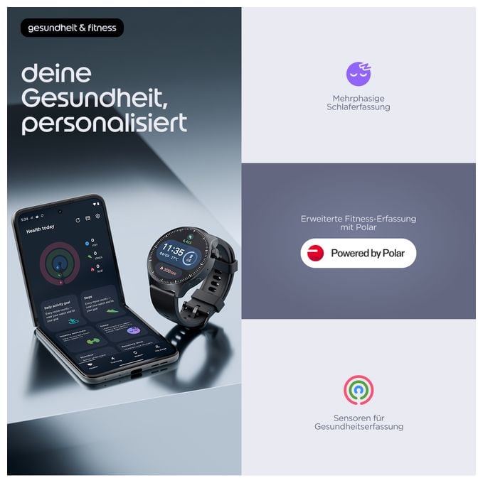 46 mm  Smartwatch Rund IP68 4G  Moto Watch Ultra (Edelstahl) 