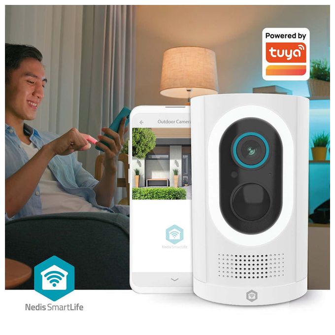 2304 x 1296 Pixel IP-Sicherheitskamera IP65 Innen & Außen Nachtsicht  SmartLife WIFICBO33WT (Weiß) 
