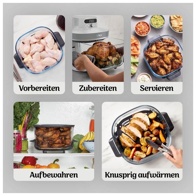 Heißluftfritteuse 5,7 l 2000 W  AS090EUWH Crispi Pro 5-in-1 (Weiß) 