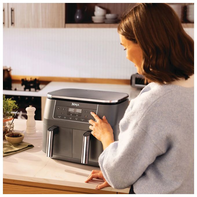 Doppel Heißluftfritteuse 7,6 l 2400 W  DZ300EU (Grau) 
